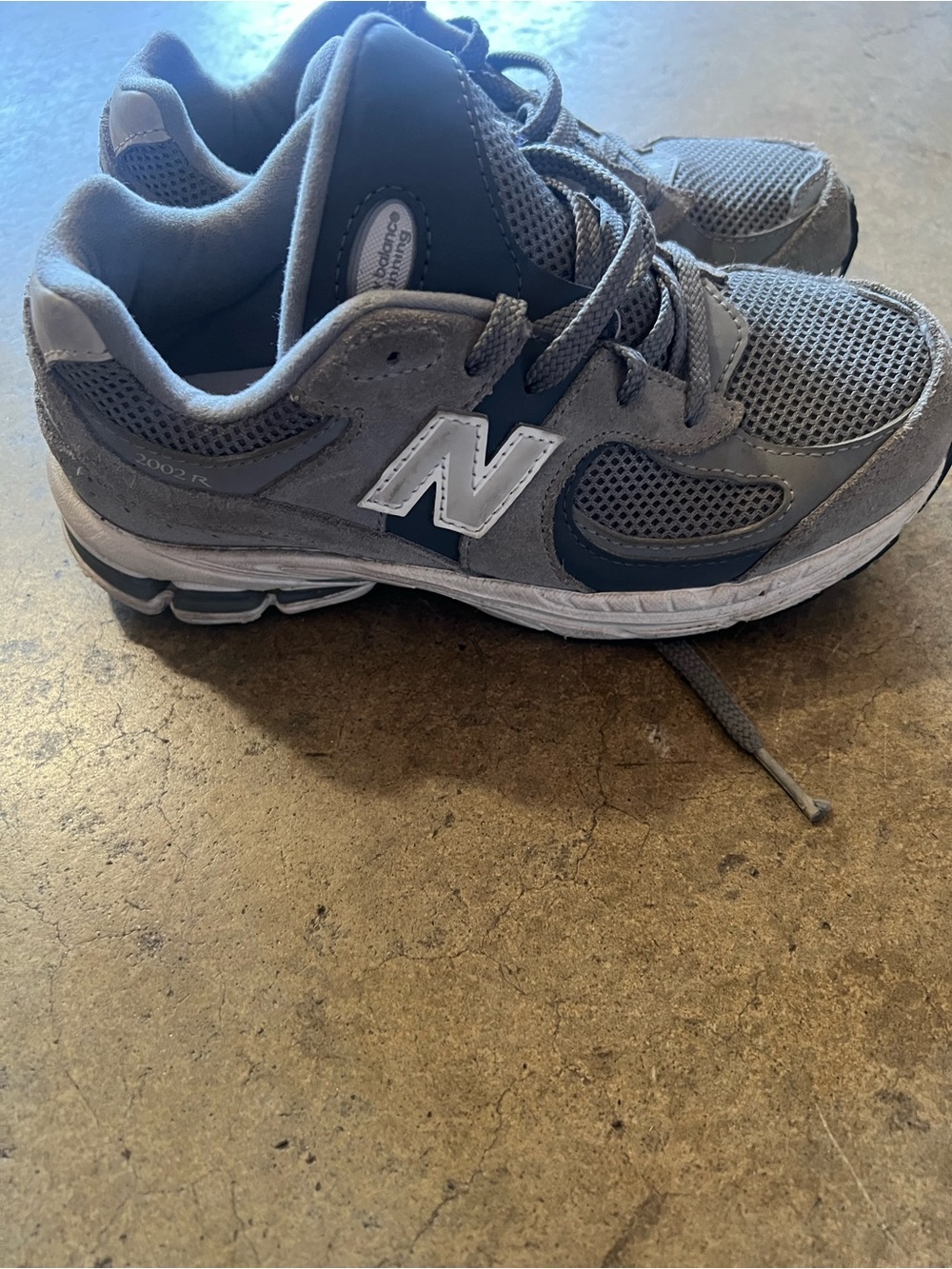 New Balance Kids Gray Mesh & Suede Athletic Sneakers